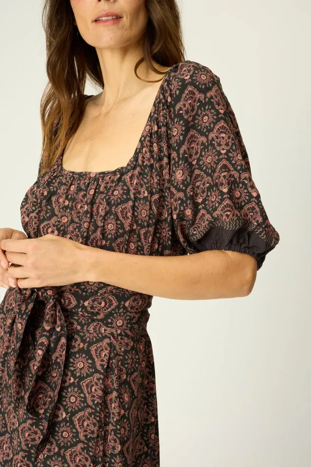 Women Natalie Martin Dresses Vivi Dress With Sash Fleurdelis Black