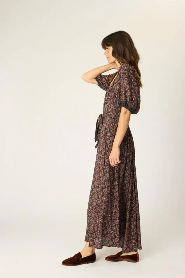 Women Natalie Martin Dresses Vivi Dress With Sash Fleurdelis Black