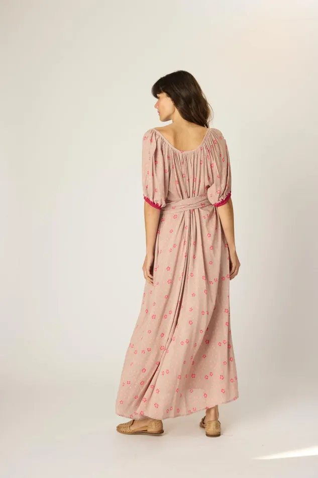 Women Natalie Martin Dresses Vivi Dress With Sash Pinwheel Mink