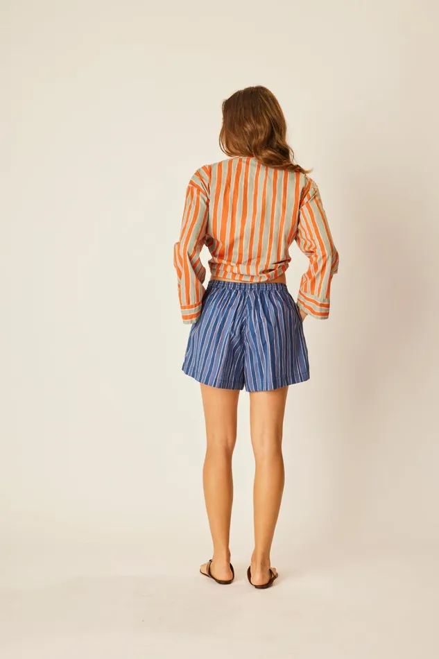 Women Natalie Martin Tops Adriana Top Batik Stripe Sage