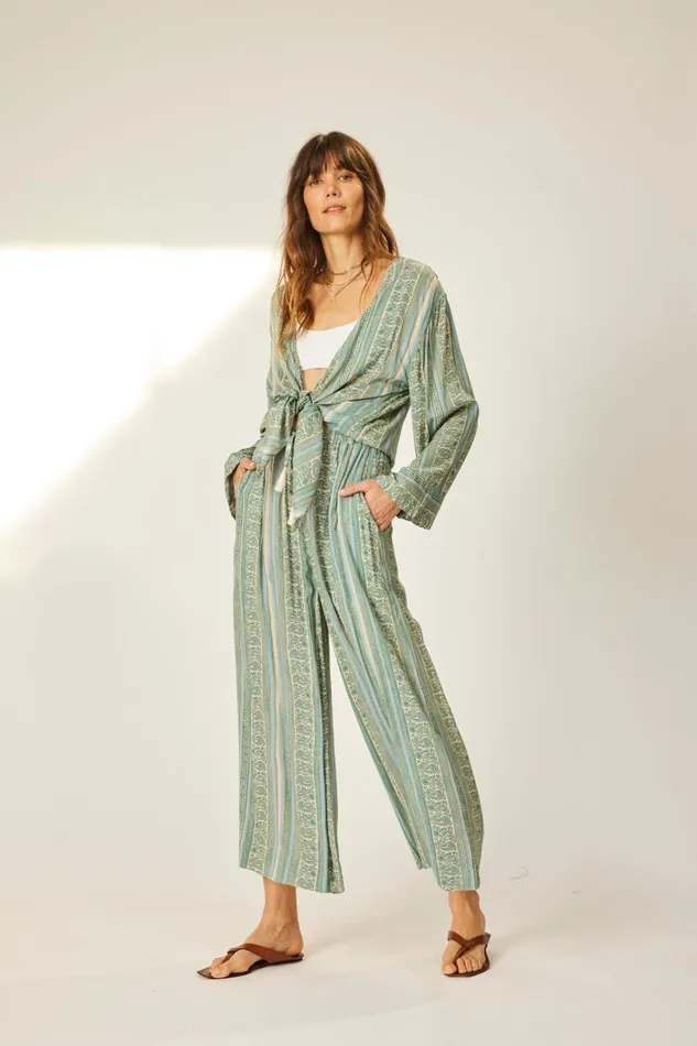 Women Natalie Martin Tops Adriana Top Paisley Stripe Pool Women Natalie Martin Tops Adriana Top Paisley Stripe Pool