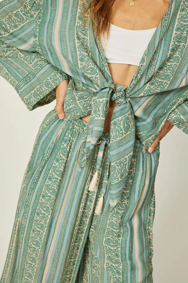 Women Natalie Martin Tops Adriana Top Paisley Stripe Pool Women Natalie Martin Tops Adriana Top Paisley Stripe Pool