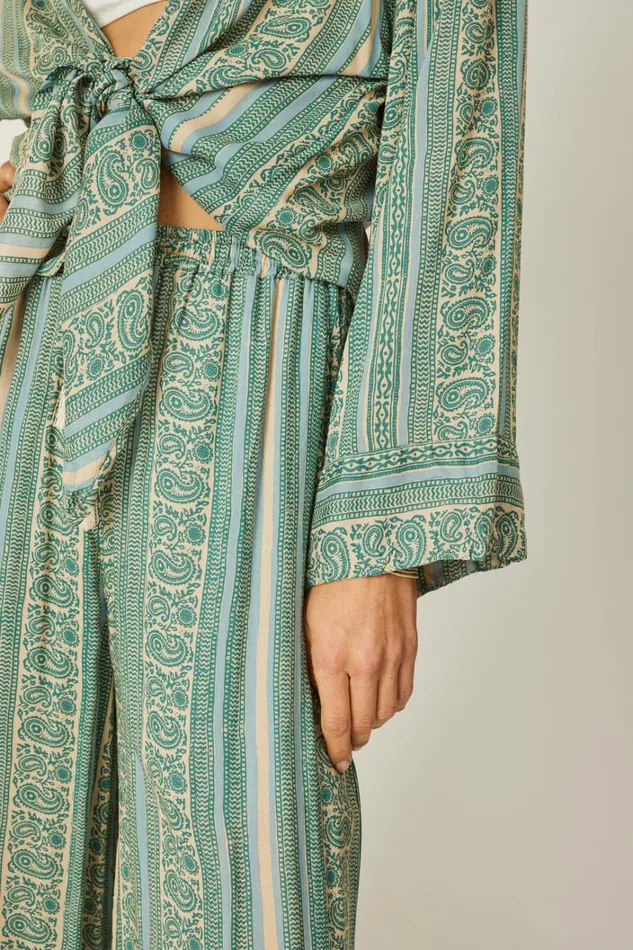 Women Natalie Martin Tops Adriana Top Paisley Stripe Pool Women Natalie Martin Tops Adriana Top Paisley Stripe Pool