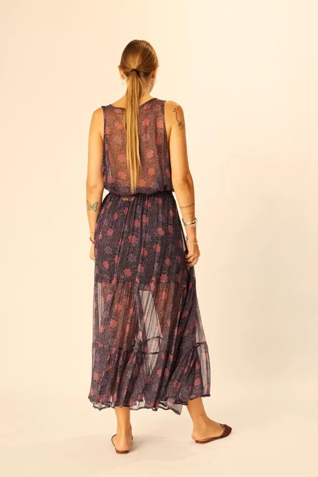Women Natalie Martin Tops Ariana Tank Snowflake Aubergine