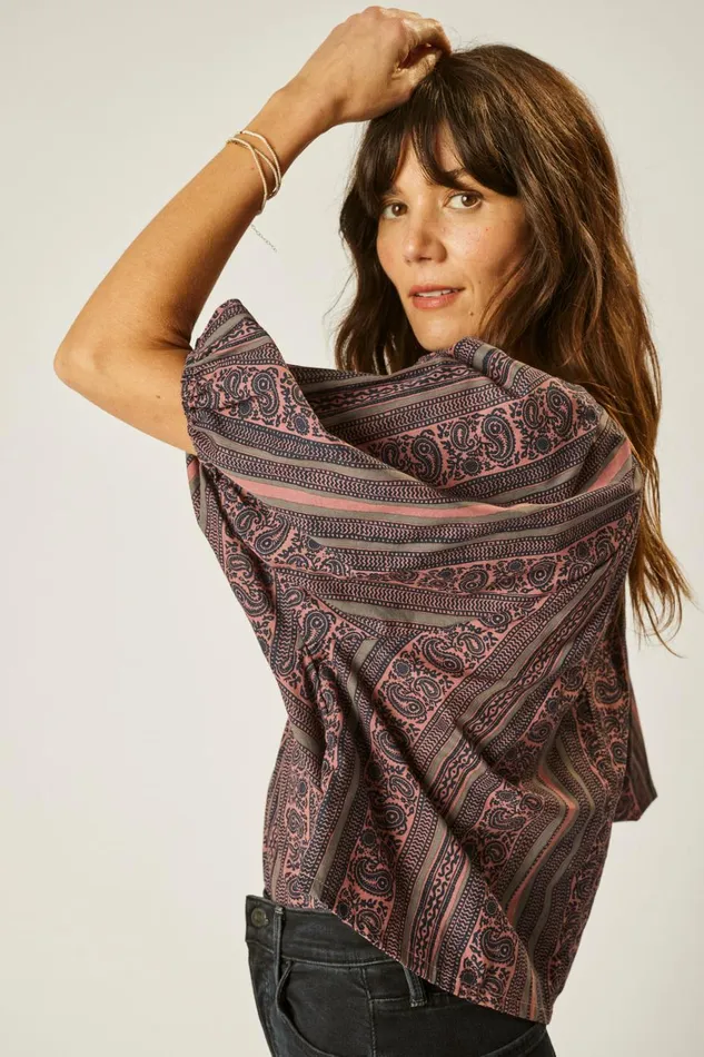 Women Natalie Martin Tops Ella Top Paisley Stripe Heather