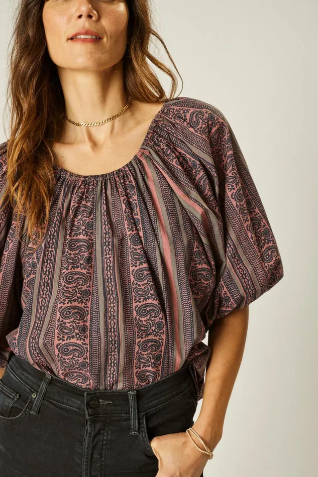 Women Natalie Martin Tops Ella Top Paisley Stripe Heather