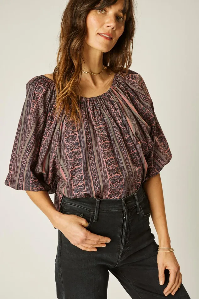 Women Natalie Martin Tops Ella Top Paisley Stripe Heather