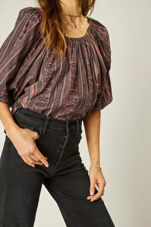 Women Natalie Martin Tops Ella Top Paisley Stripe Heather