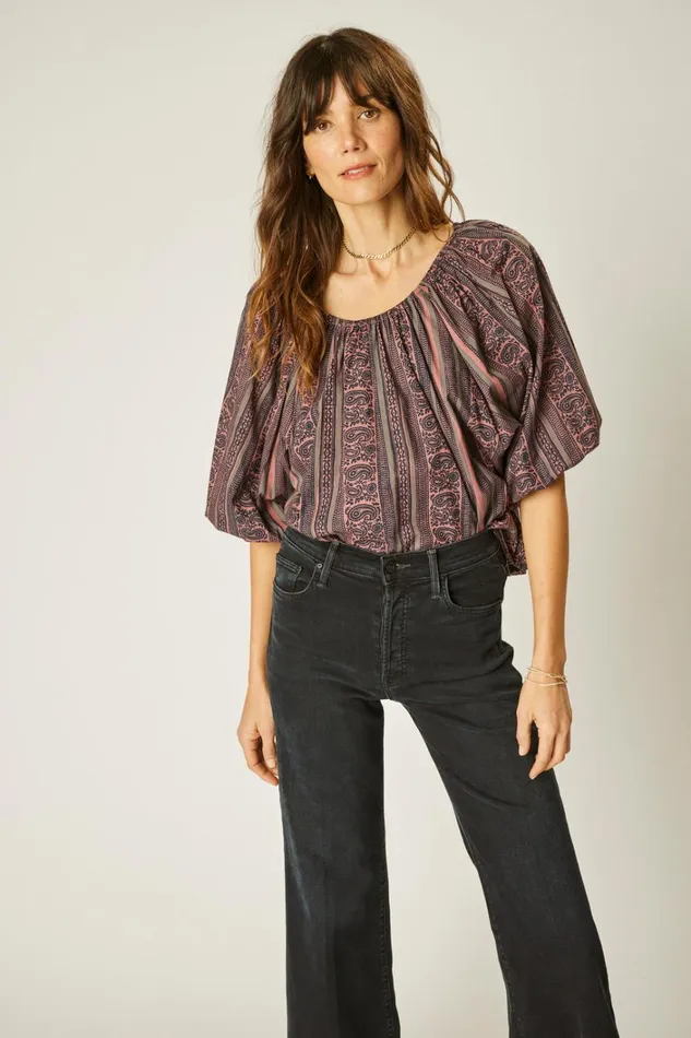 Women Natalie Martin Tops Ella Top Paisley Stripe Heather