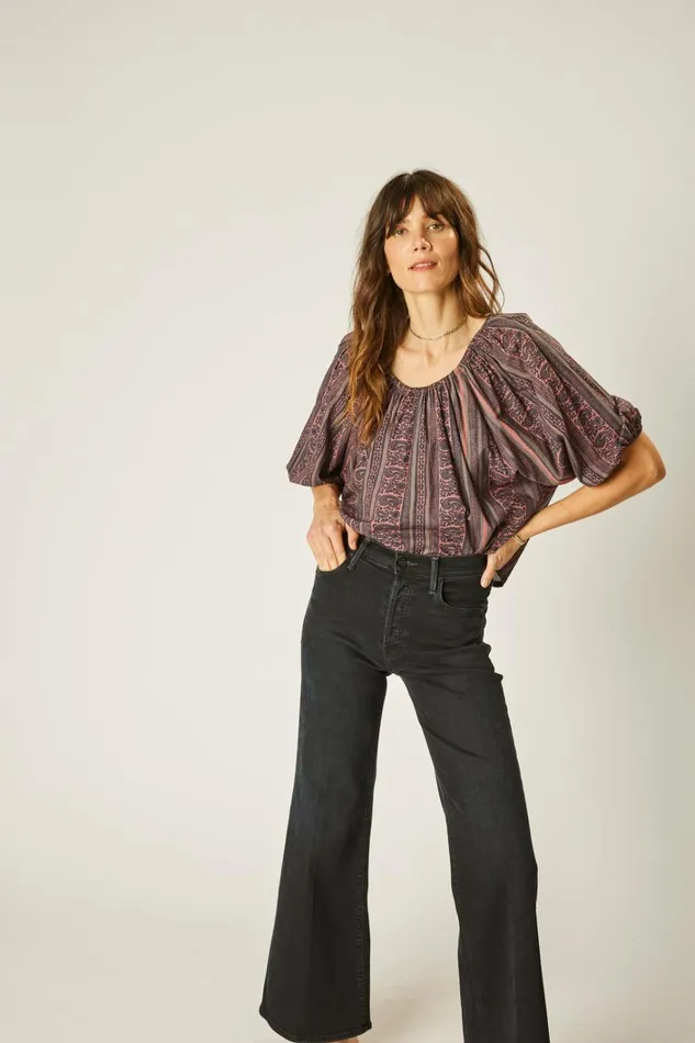 Women Natalie Martin Tops Ella Top Paisley Stripe Heather