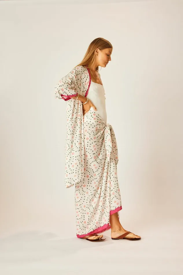 Women Natalie Martin Tops Lennon Kimono Pinwheel Cotton