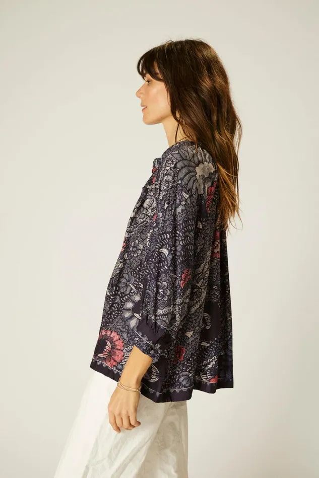 Women Natalie Martin Tops Remy Top Peacock Ink
