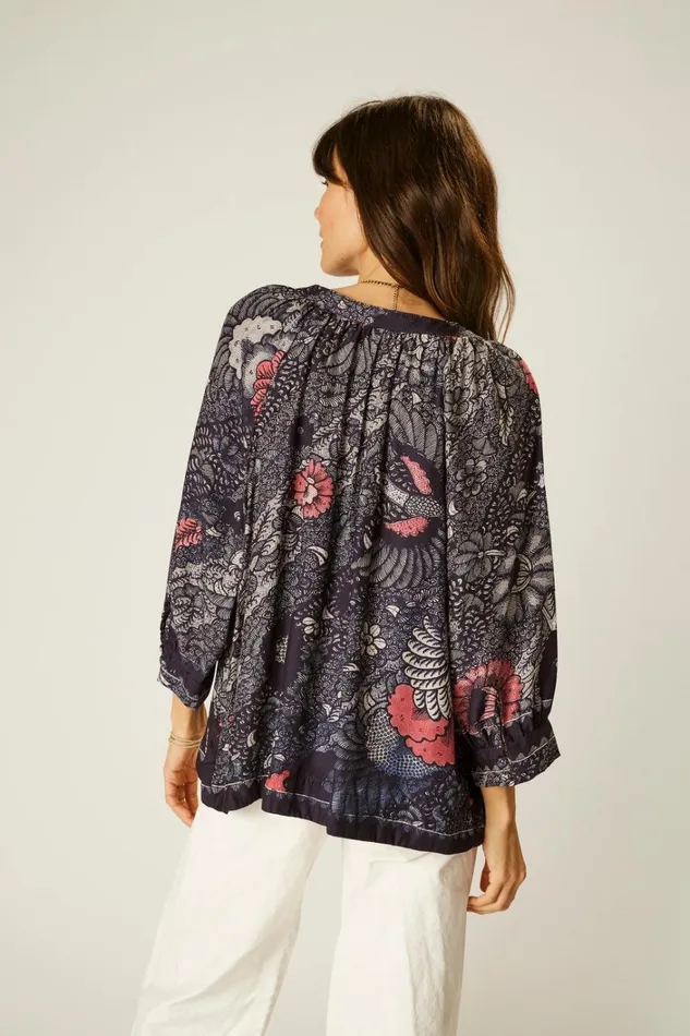 Women Natalie Martin Tops Remy Top Peacock Ink