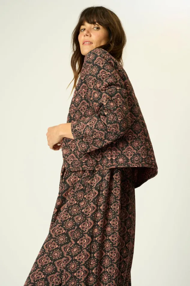 Women Natalie Martin Tops Saskia Jacket Fleurdelis Black