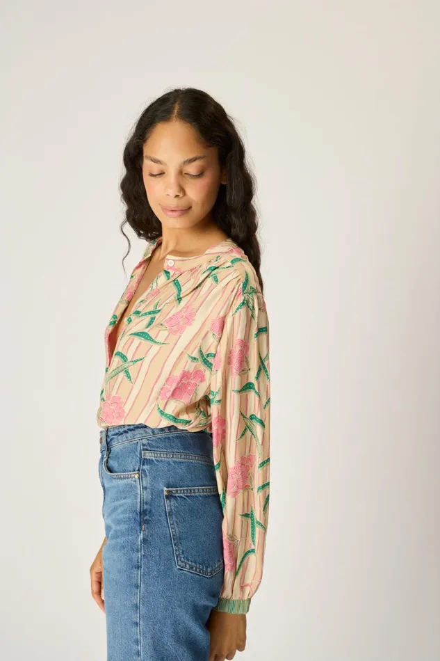 Women Natalie Martin Tops Tolan Shirt Chamomile Rose