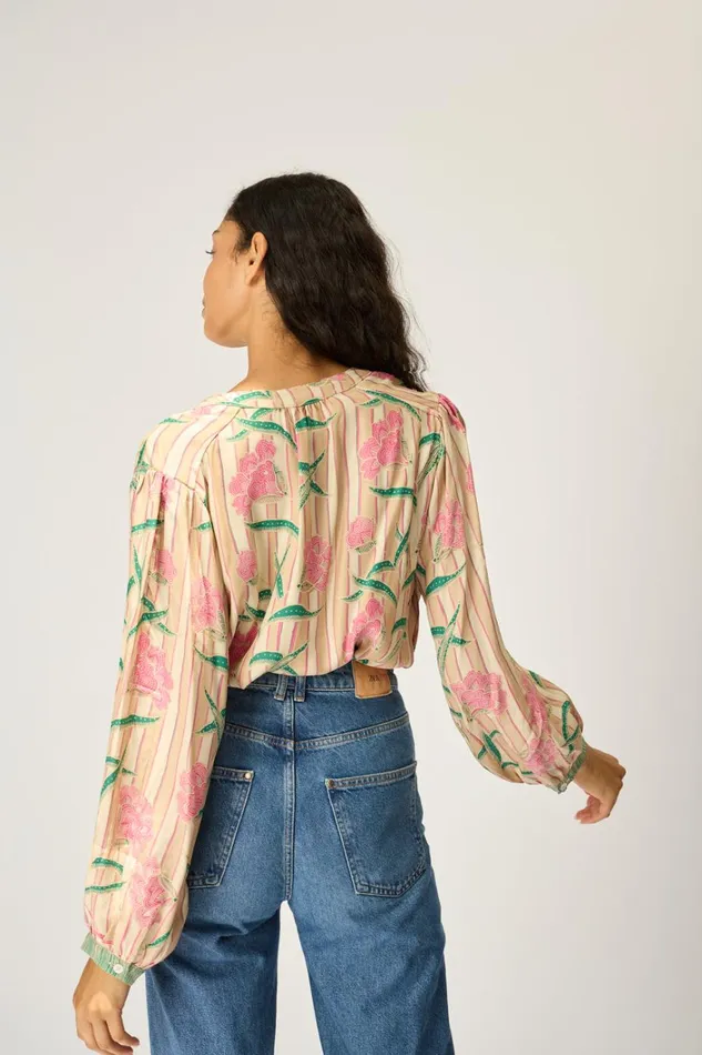 Women Natalie Martin Tops Tolan Shirt Chamomile Rose