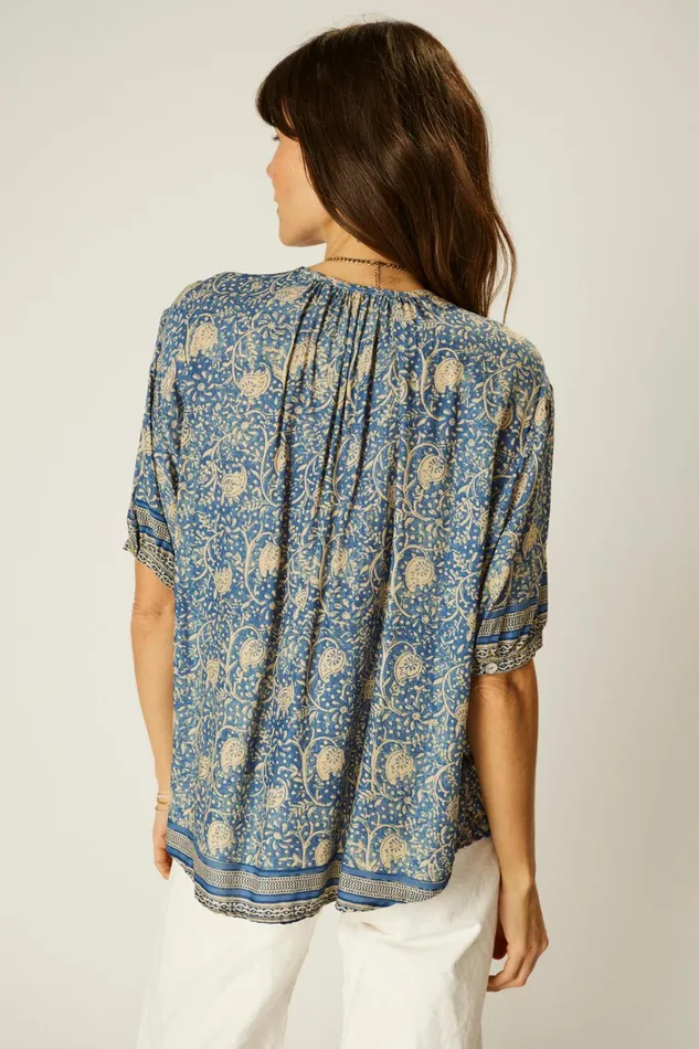 Women Natalie Martin Tops Violet Top Water Lily Blue