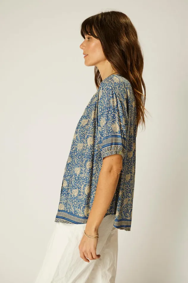 Women Natalie Martin Tops Violet Top Water Lily Blue