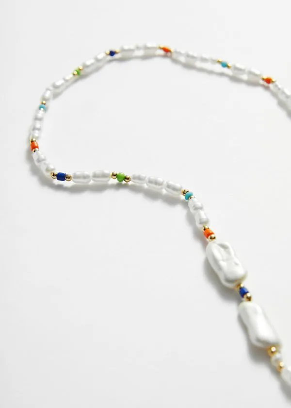 Women Necklaces and Other Stories Beaded Belly Chain Ivory