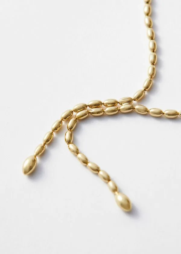 Women Necklaces and Other Stories PebbleLink Lariat Necklace Gold