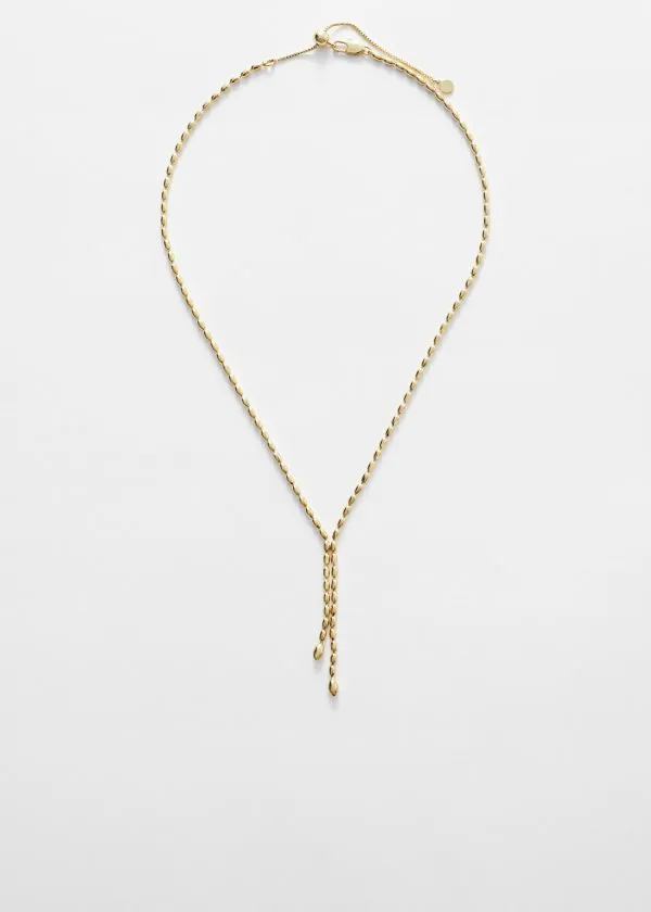 Women Necklaces and Other Stories PebbleLink Lariat Necklace Gold