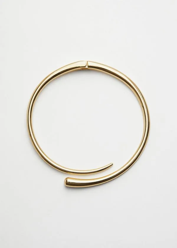 Women Necklaces and Other Stories Sculptural Choker Necklace Gold