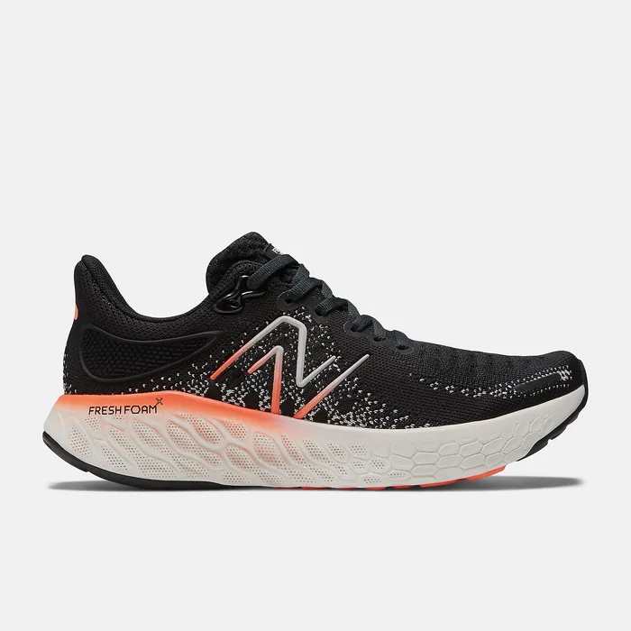 Women New Balance Fresh Foam X 1080v12 Black with Neon Dragonfly and Washed Pink Walking Women New Balance Fresh Foam X 1080v12 Black with Neon Dragonfly and Washed Pink Walking