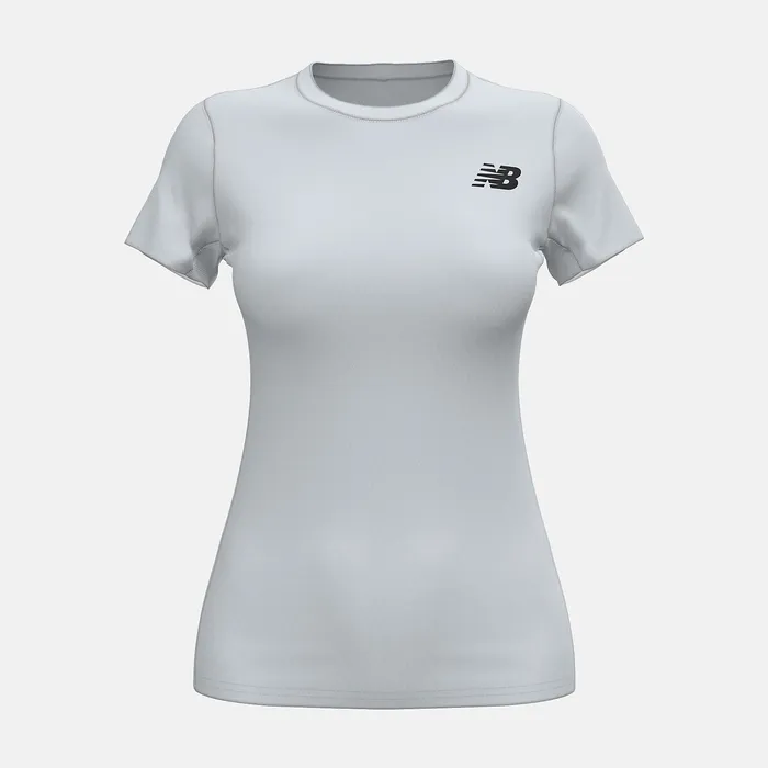 Women New Balance W Baselayer Short Sleeve Top WHITE Shirts Women New Balance W Baselayer Short Sleeve Top WHITE Shirts