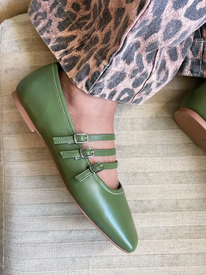 Women Nova Flat Olive Lisa Says Gah Flats Women Nova Flat Olive Lisa Says Gah Flats