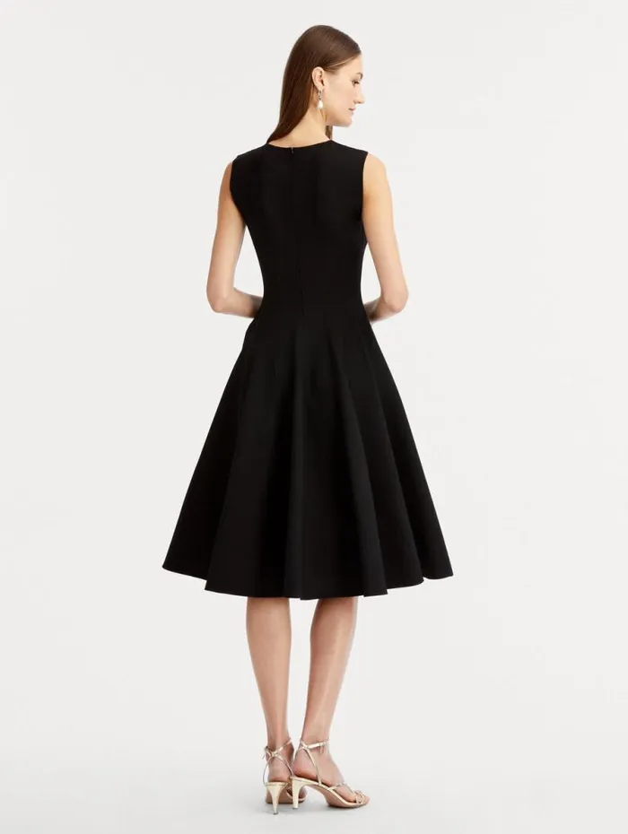 Women Oscar De La Renta Dresses Curved Seam Detail Dress Black Women Oscar De La Renta Dresses Curved Seam Detail Dress Black