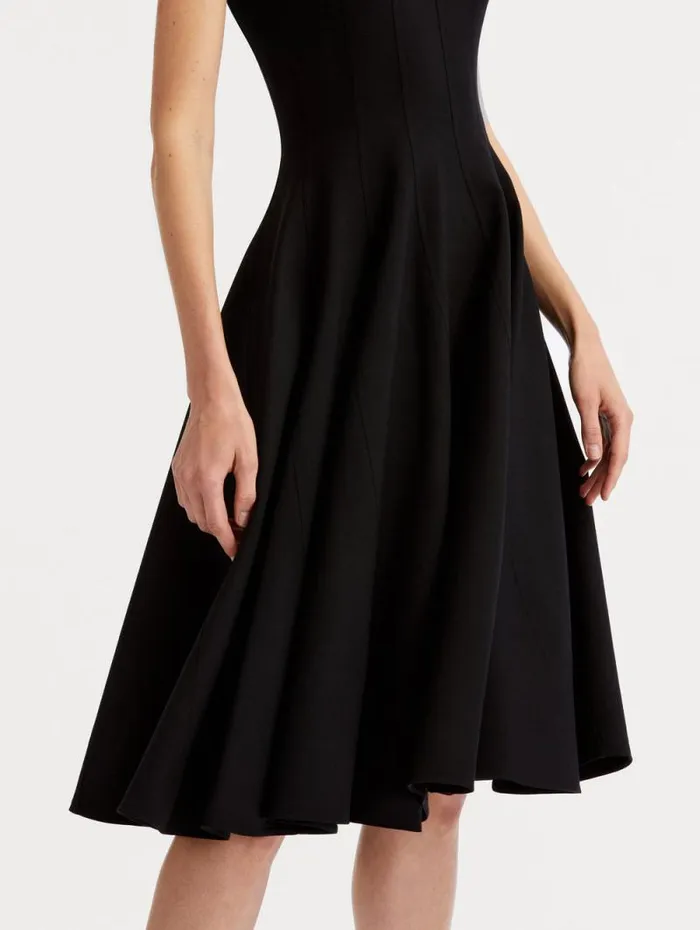 Women Oscar De La Renta Dresses Curved Seam Detail Dress Black Women Oscar De La Renta Dresses Curved Seam Detail Dress Black
