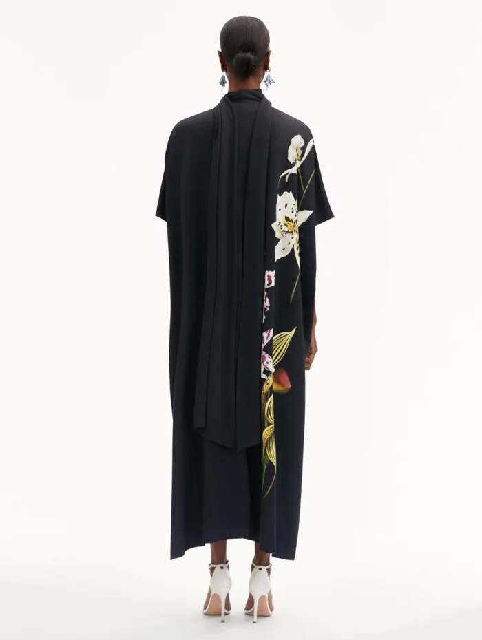 Women Oscar De La Renta Dresses Orchid Jersey Caftan Women Oscar De La Renta Dresses Orchid Jersey Caftan