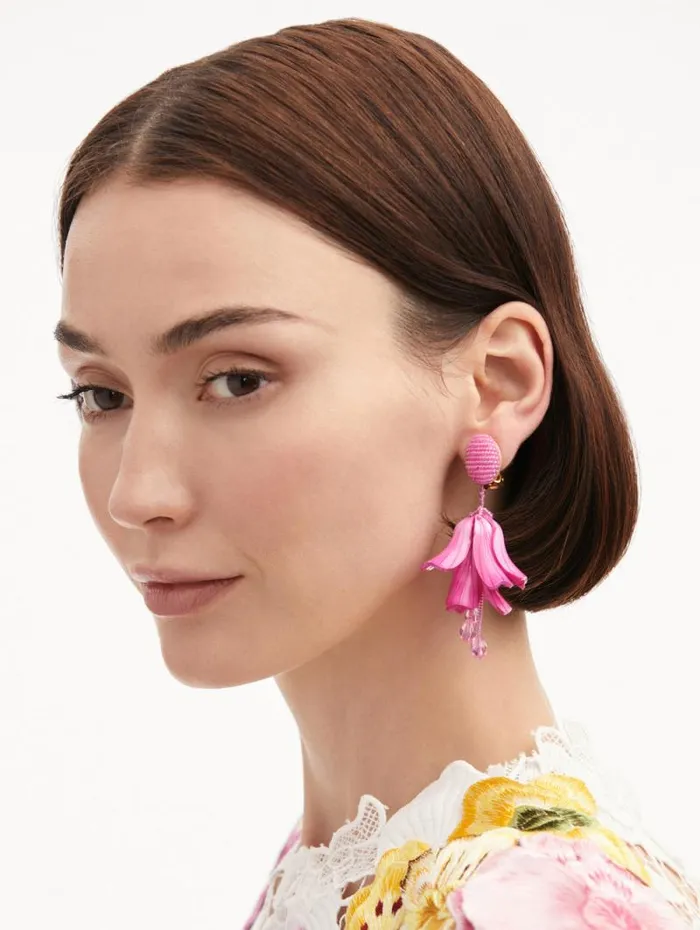 Women Oscar De La Renta Earrings Classic Impatiens ClipOn Earrings Rose Women Oscar De La Renta Earrings Classic Impatiens ClipOn Earrings Rose