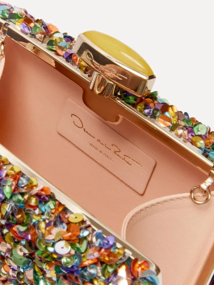Women Oscar De La Renta Handbags Confetti Sequin Embroidered Minaudiere Rainbow Women Oscar De La Renta Handbags Confetti Sequin Embroidered Minaudiere Rainbow