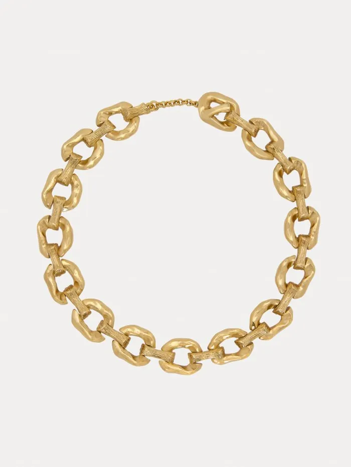 Women Oscar De La Renta Necklaces Oversized ChainLink Necklace Gold