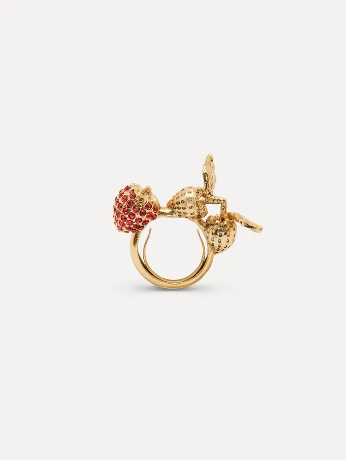 Women Oscar De La Renta Rings Strawberry Ring Red