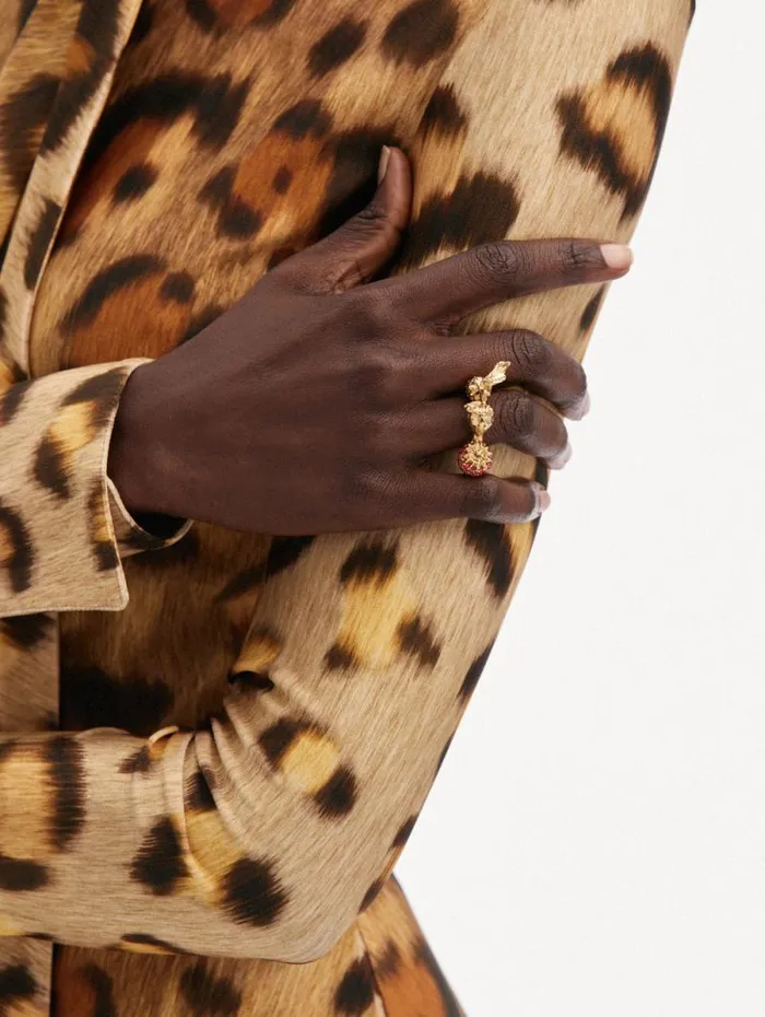 Women Oscar De La Renta Rings Strawberry Ring Red Women Oscar De La Renta Rings Strawberry Ring Red