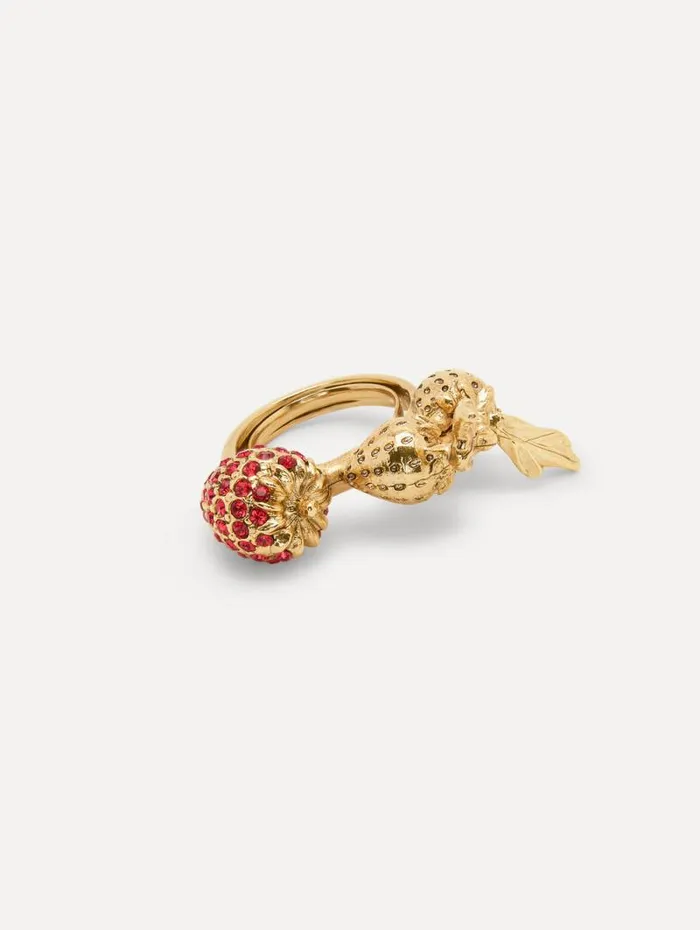 Women Oscar De La Renta Rings Strawberry Ring Red Women Oscar De La Renta Rings Strawberry Ring Red