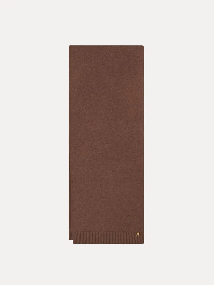 Women Oscar De La Renta Scarves O Flower Cashmere Scarf Brown