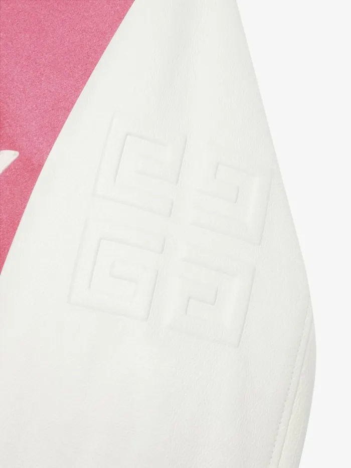 Women Outerwear and Blousons Givenchy GIVENCHY Cropped Varsity Jacket In Wool And Leather Pinkwhite