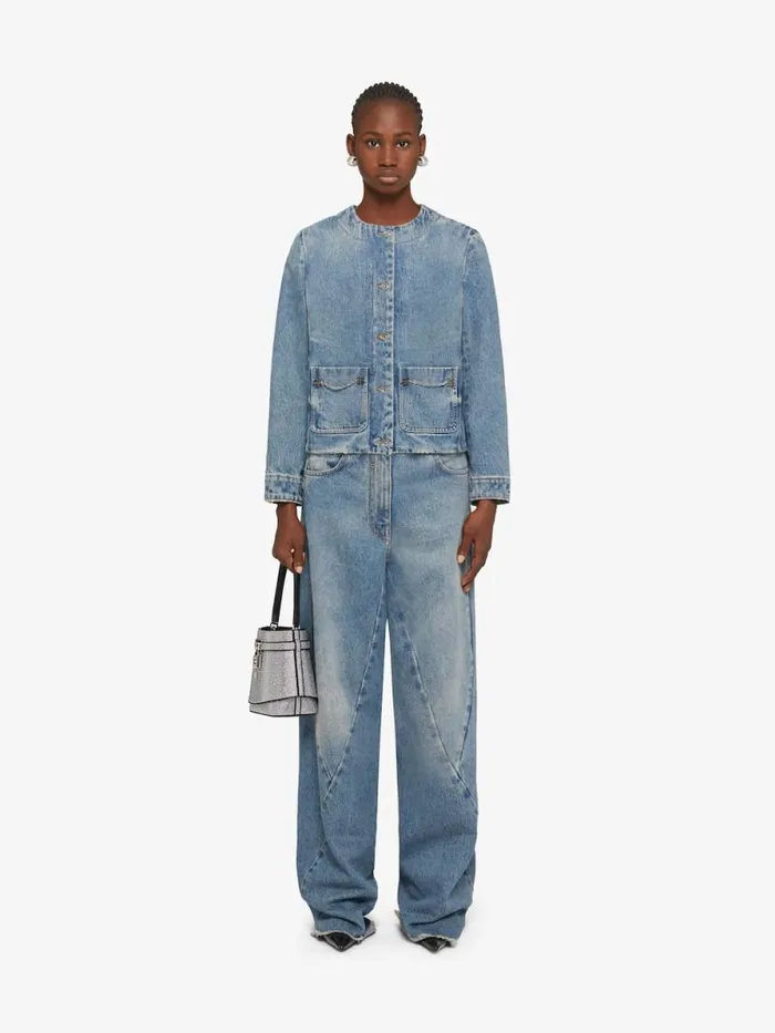 Women Outerwear and Blousons Givenchy Jacket In Denim With Chain Details Medium Blue Women Outerwear and Blousons Givenchy Jacket In Denim With Chain Details Medium Blue