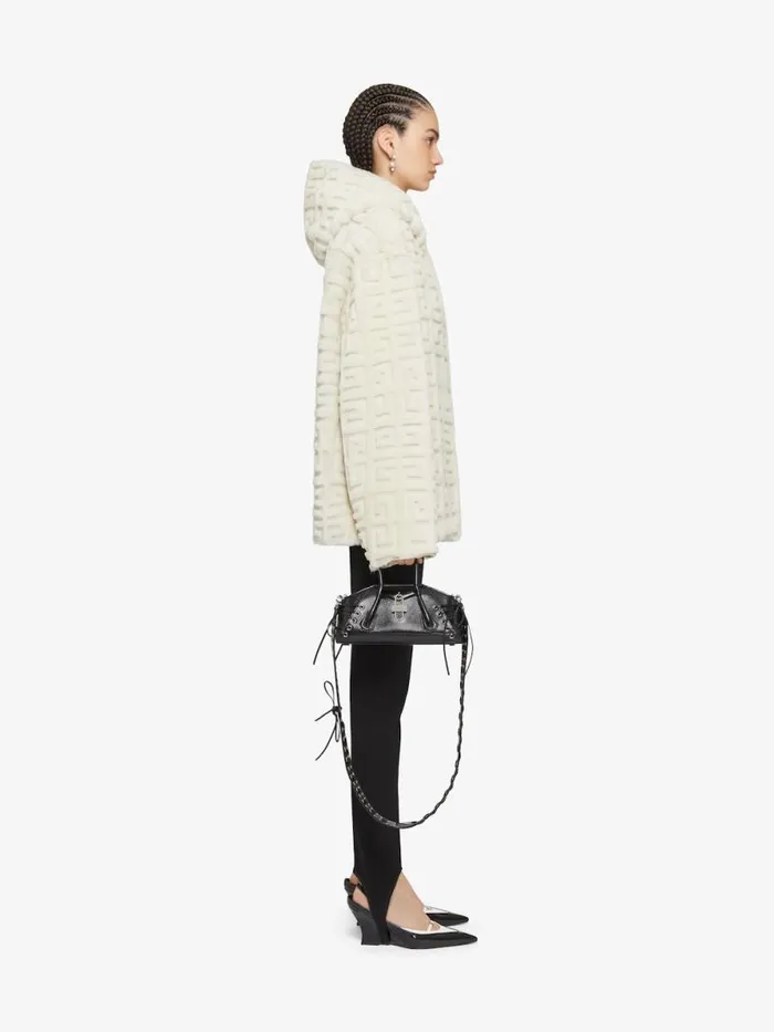 Women Outerwear and Blousons Givenchy Reversible Hooded Jacket In 4G Fur Ivory
