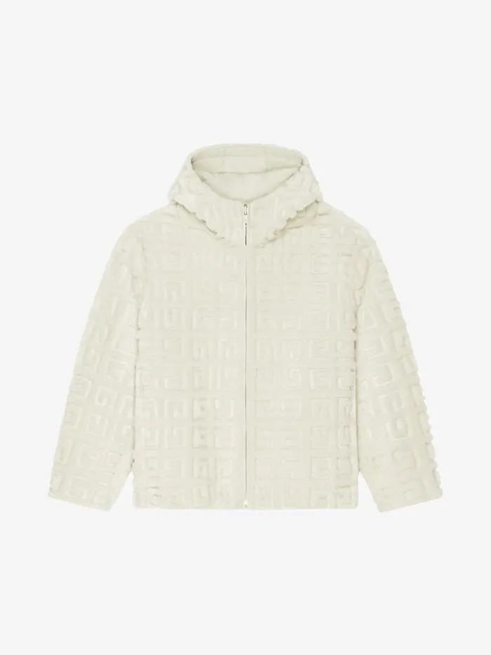 Women Outerwear and Blousons Givenchy Reversible Hooded Jacket In 4G Fur Ivory