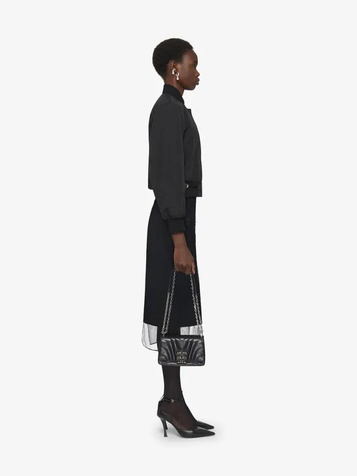 Women Outerwear and Blousons Givenchy Voyou Varsity Jacket In Cotton Taffetas Black