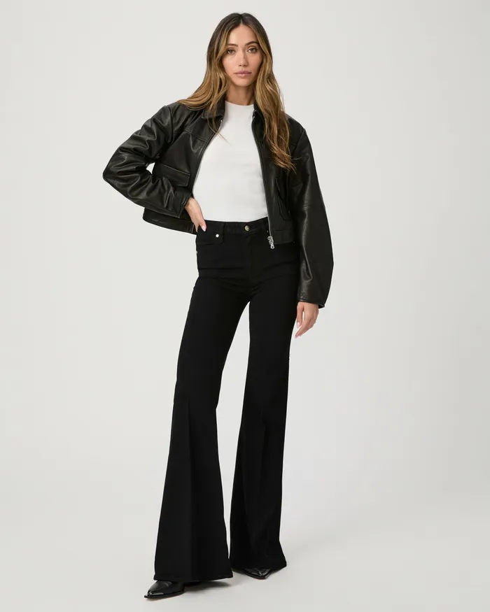 Women PAIGE Charlie Flare Jean 8211 Black Shadow Flare