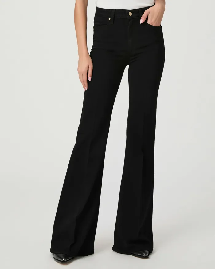 Women PAIGE Charlie Flare Jean 8211 Black Shadow Flare Women PAIGE Charlie Flare Jean 8211 Black Shadow Flare