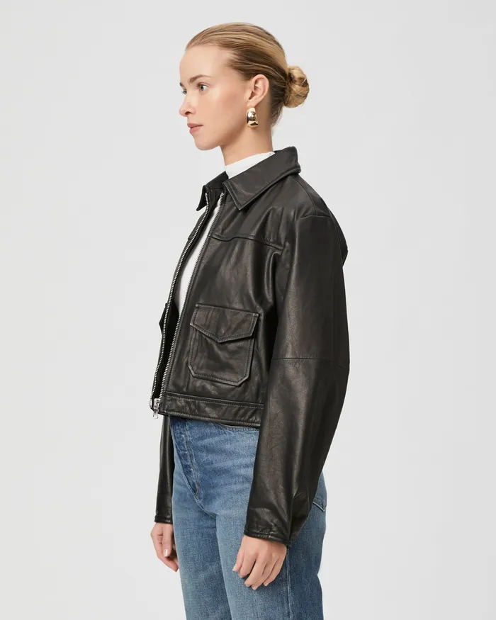 Women PAIGE Clyde Jacket 8211 Black Leather Jackets and Coats Women PAIGE Clyde Jacket 8211 Black Leather Jackets and Coats