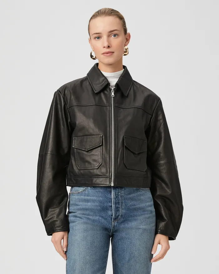 Women PAIGE Clyde Jacket 8211 Black Leather Jackets and Coats Women PAIGE Clyde Jacket 8211 Black Leather Jackets and Coats