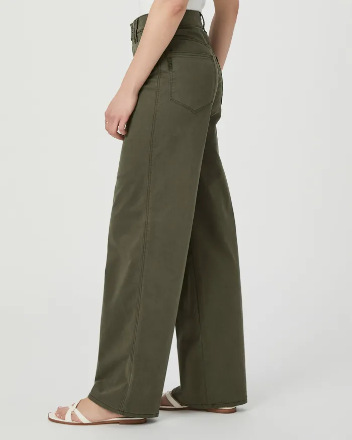 Women PAIGE Sasha 32 Inch Wide Leg Jean 8211 Forester Green Wide Leg