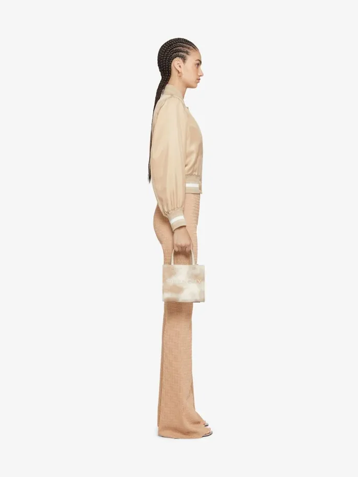 Women Pants and Shorts Givenchy Flare Pants In 4G Mini Jacquard Tan